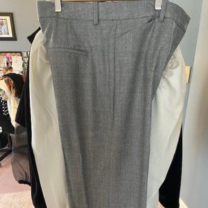 Like New! Light Heather Gray Theory Terena Sleek Flannel Wide Leg Trousers